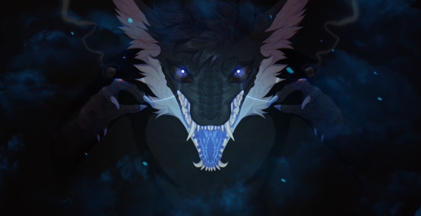 angry anthro dragon hi_res ishimaurell male open_mouth solo