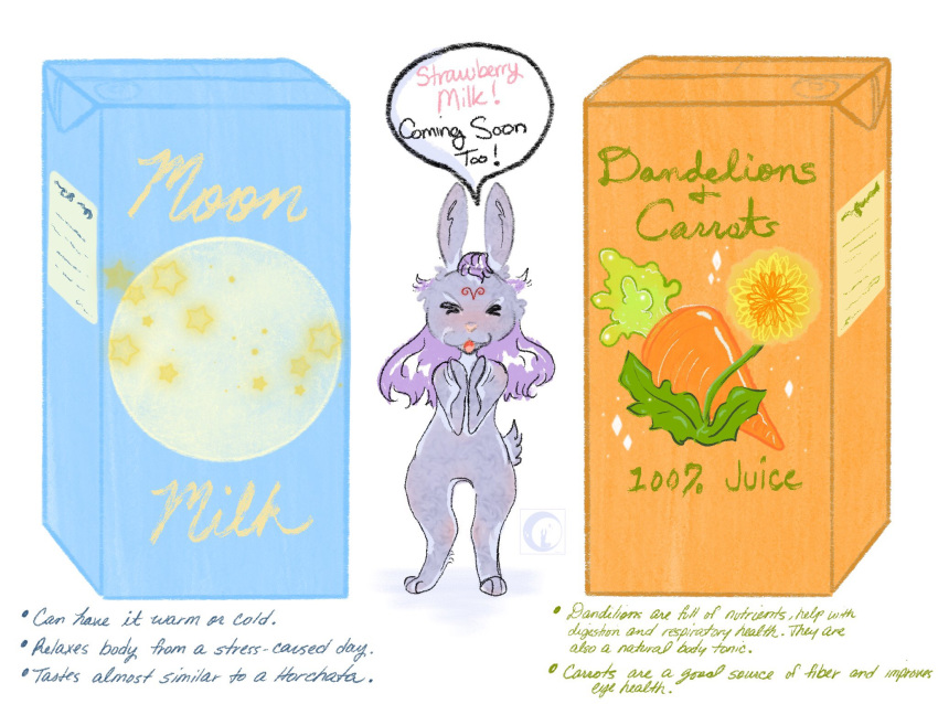 4:3 anthro english_text female feral flavored_milk gekko_usagi hi_res lagomorph lapines leporid mammal milk milk_carton moon_milk rabbit rabbit_folk strawberry_milk succubun succubus_moon_bunny text venus_(disambiguation)