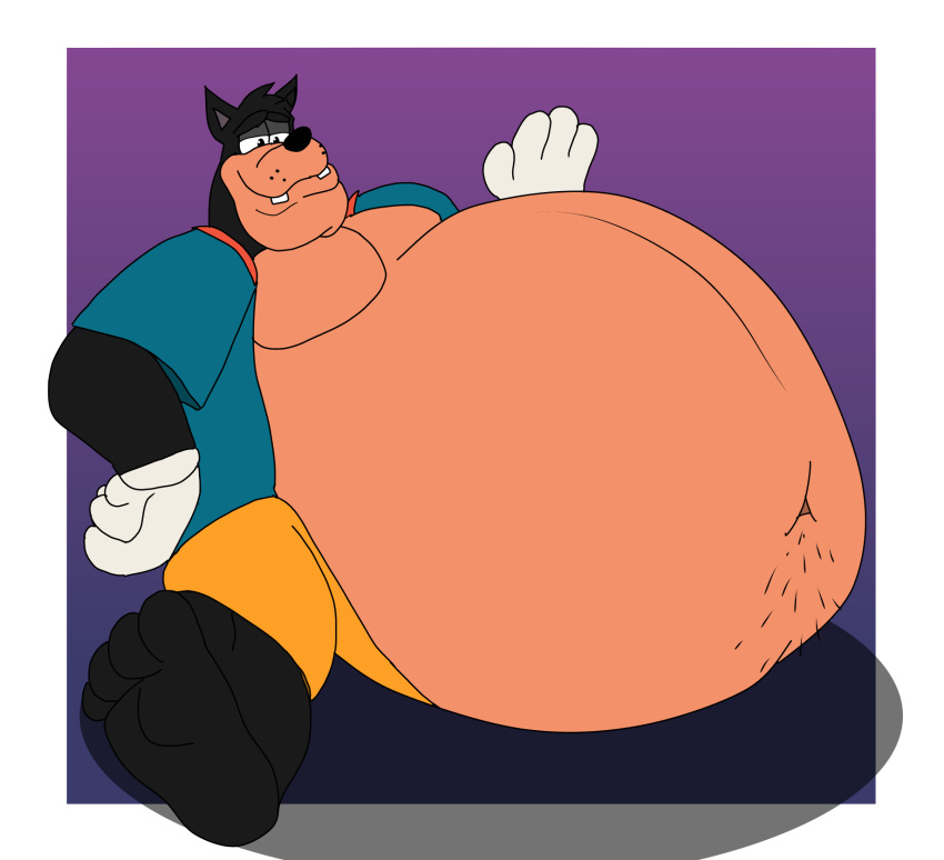 alejo_garci anthro belly big_belly clothing disney domestic_cat family_bonding felid feline felis fur gloves goof_troop hairy_navel hand_on_hip handwear happy hi_res male male_pred mammal multiple_prey navel navel_outline patting patting_belly pete_(disney) predator/prey satisfied satisfied_look sitting sitting_on_ground solo unseen_prey vore white_clothing white_gloves white_handwear wholesome