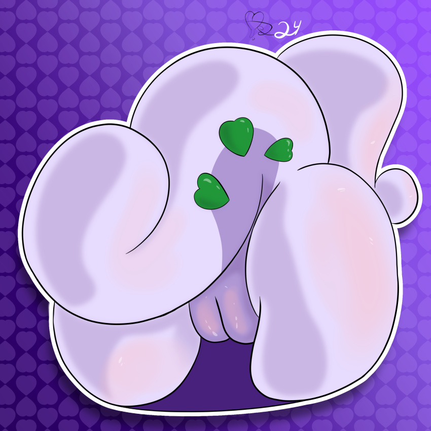 butt generation_6_pokemon goodra heart_symbol hi_res horn nintendo nsfw pink_body pokemon pokemon_(species) purple_body slit_(disambiguation) tail velvet706 velvet_the_gooey_dragon