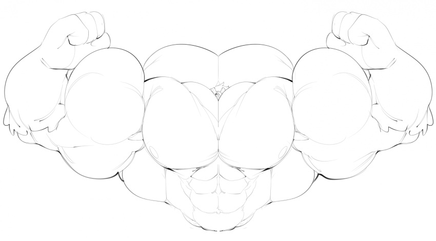 2024 abs anthro areola arm_tuft back_muscles big_muscles big_pecs biped black_and_white bulumble-bee elbow_tuft flexing front_view fur ganger grin hair hi_res huge_hands huge_muscles huge_pecs hyper hyper_biceps hyper_muscles hyper_pecs hyper_triceps looking_at_viewer male mammal monochrome muscular mustelid otter pecs simple_background sketch smile triceps tuft white_background