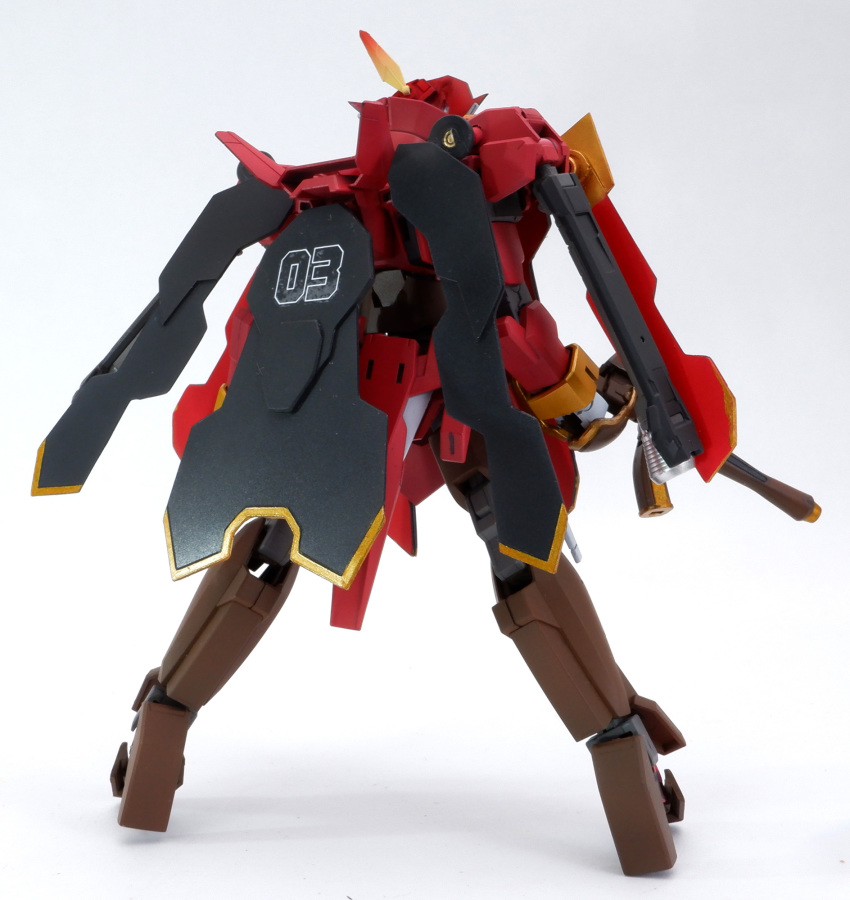 crossbone_gundam crossbone_gundam_x-1_full_cloth from_behind fusion gun gundam gundam_age gundam_age-2_darkhound gunpla highres holding holding_gun holding_weapon hololive houshou_marine mecha nakano_(alc) no_humans photo_(medium) pirate plamo solo standing vernier_thrusters weapon