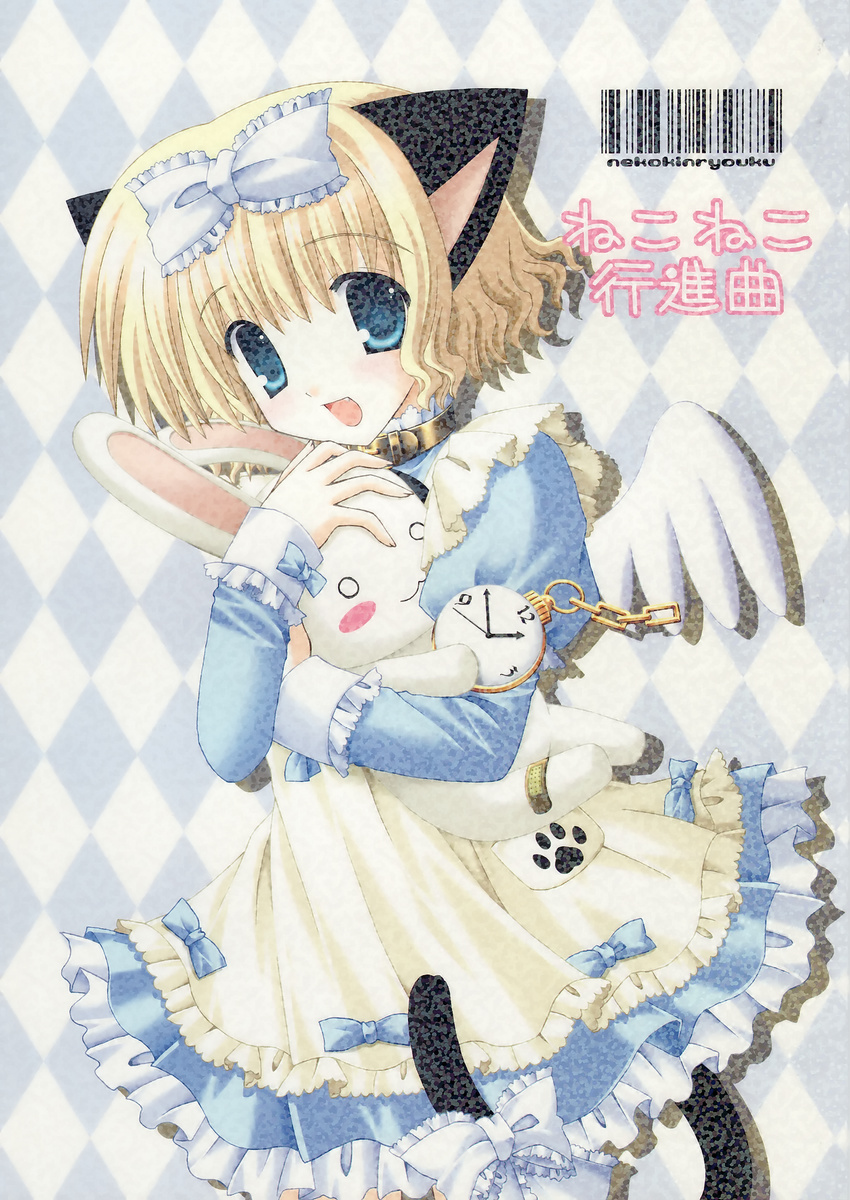 absurdres animal_ears bow cat_ears catgirl dress female hi_res highres nekokinryouku nekomimi nekoneko paper_texture solo