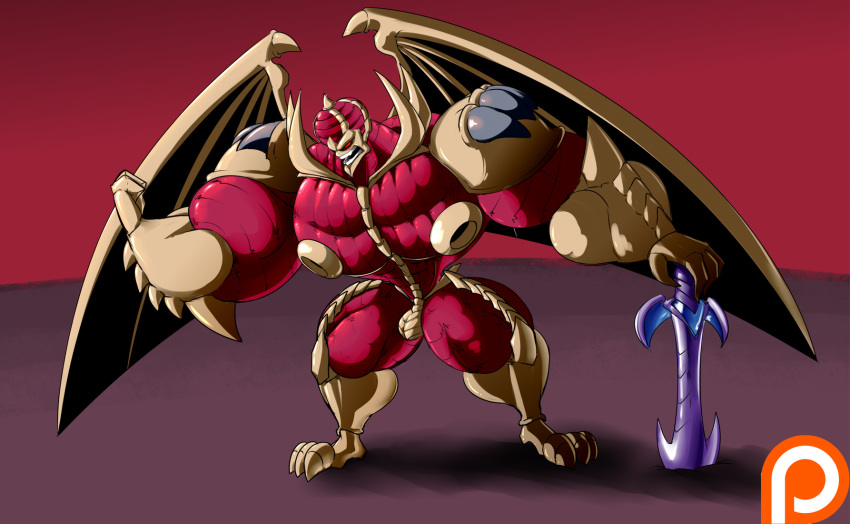 archfiend bulge dragmon hi_res male muscular nipples pecs terrorking terrorking_archfiend yu_gi_oh