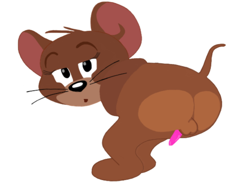 alpha_channel backsack balls brown_body brown_fur butt erection fur genitals hi_res humanoid jerry_mouse looking_at_viewer male mammal metro-goldwyn-mayer mouse murid murine pitahaya_(artist) rodent solo tom_and_jerry