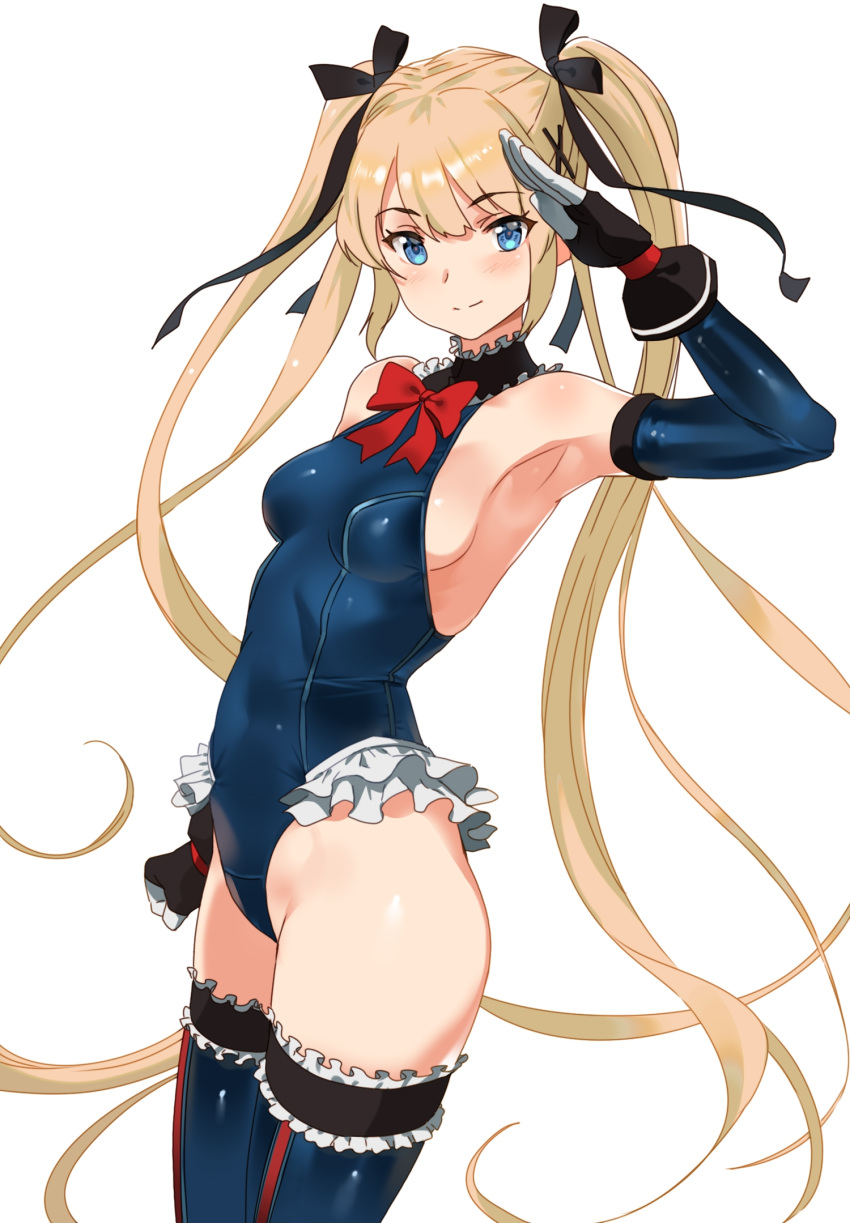 dead_or_alive garter leotard marie_rose no_bra tagme thighhighs yang-do