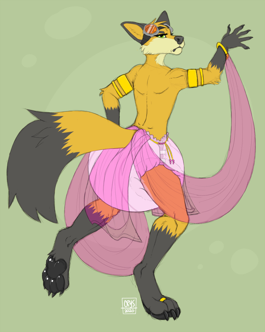 bratty canid canine dancing diaper fox hi_res infantilism mammal pouting