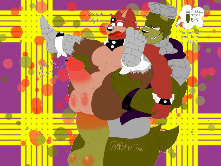 4:3 canid canine english_text five_nights_at_freddy's five_nights_at_freddy's_3 fnaf_bare_club_(version) fox foxy_(fnaf) hi_res lagomorph leporid lusttobi male male/male mammal rabbit springtrap_(fnaf) text video_games