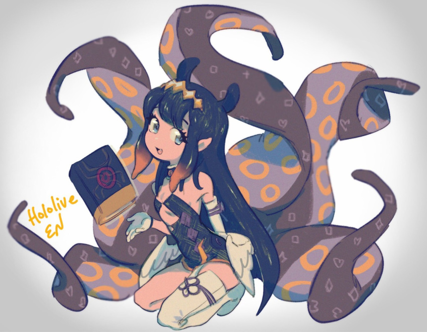 animal_humanoid book cephalopod cephalopod_humanoid clothing female hololive hololive_en humanoid humanoid_pointy_ears marine marine_humanoid mimolet mollusk mollusk_humanoid ninomae_ina'nis octopus_humanoid solo tentacles wings