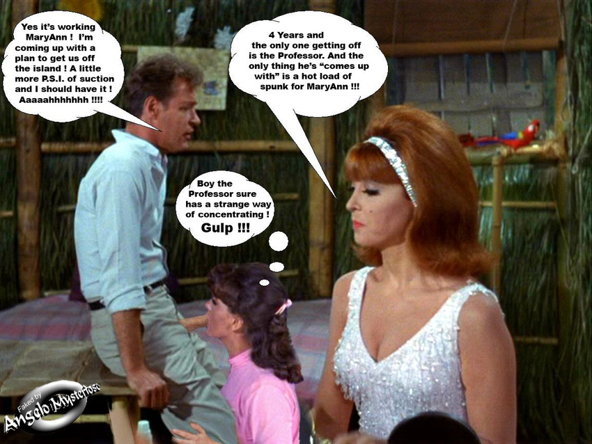 dawn_wells fakes gilligan's_island ginger_grant mary_ann_summers professor_roy_hinkley russell_johnson tina_louise
