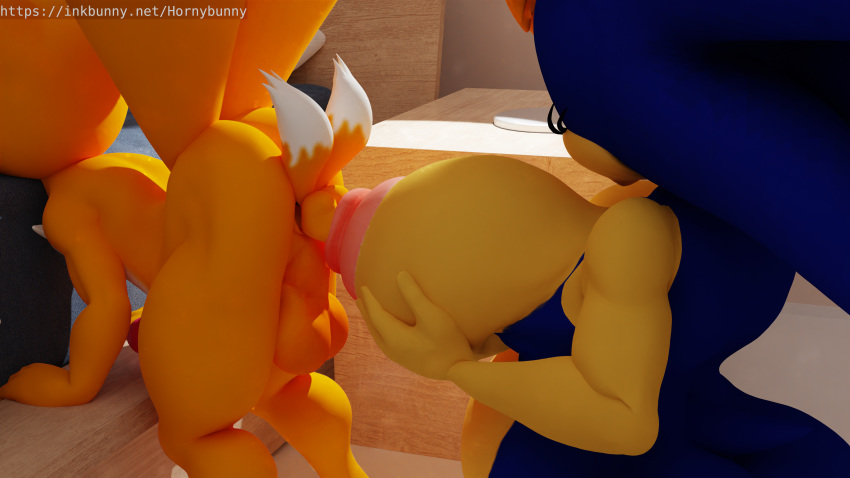 16:9 3d_(artwork) 4k absurd_res anal anal_penetration anthro baby backsack balls bent_over birth blue_body blue_fur breasts butt canid canine crossgender digital_media_(artwork) duo eulipotyphlan female fox fur genitals hedgehog hi_res hornybunny male male/female mammal miles_prower mtf_crossgender multi_tail nipple_birth nipple_fetish nipples penetration penis sonic_the_hedgehog sonic_the_hedgehog_(series) text transfer_birthing url widescreen yellow_body yellow_fur young