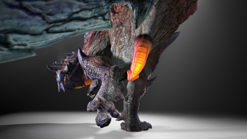 16:9 2020 3_fingers 3_toes 3d_(artwork) 4k absurd_res animal_genitalia animal_penis breath_powers brute_wyvern capcom claws digital_media_(artwork) dinosaur elemental_manipulation erection feet feral fingers fire fire_breathing fire_manipulation foot_focus genitals glavenus glowing glowing_genitalia glowing_penis hi_res hindpaw horn ivorylagiacrus looking_at_viewer looking_back male monster_hunter pawpads paws penis presenting raised_leg reptile scales scalie sharp_claws simple_background soles solo source_filmmaker tail_blade toe_claws toes video_games walking widescreen