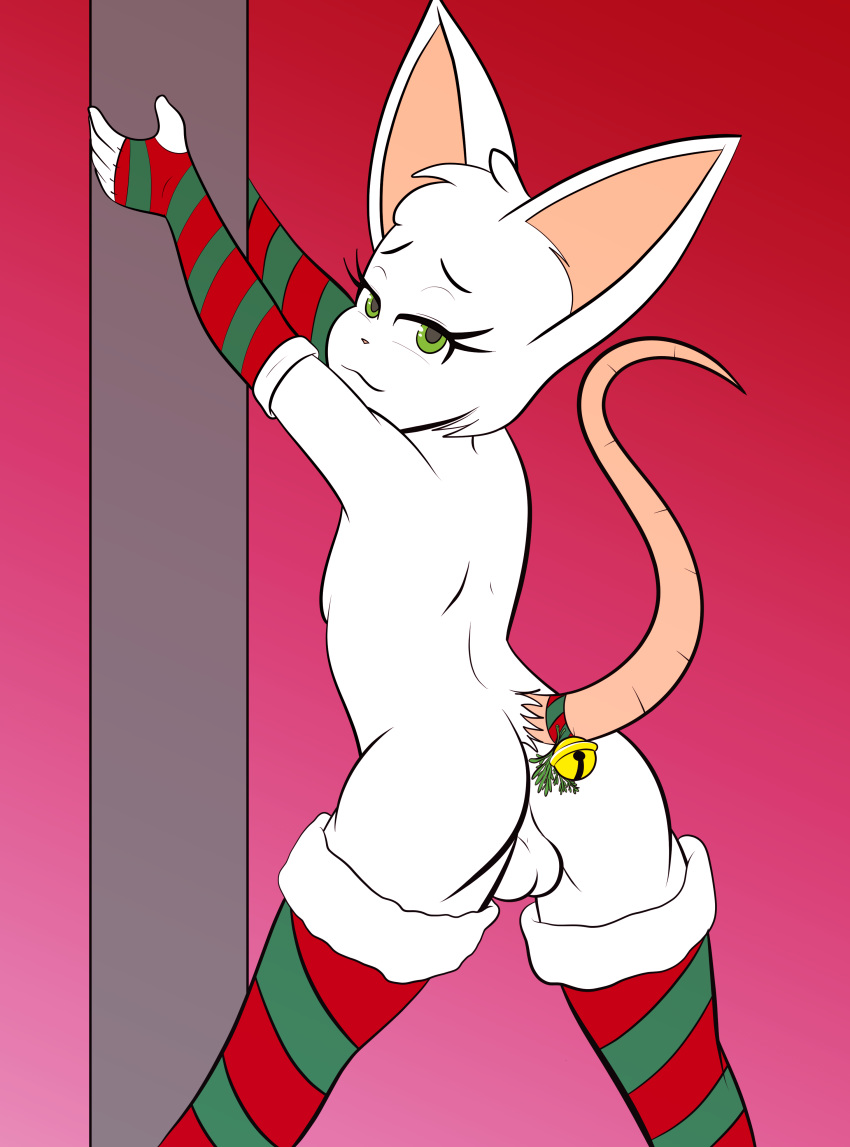 absurd_res balls butt christmas clothing genitals girly hi_res holidays legwear looking_back mammal mistletoe mouse murid murine plant presenting presenting_hindquarters raised_tail reggie_(disambiguation) rodent solo stockings