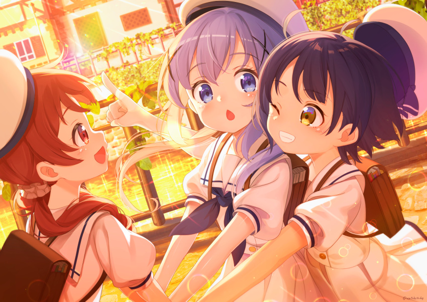 ayataka gochuumon_wa_usagi_desu_ka? jouga_maya kafuu_chino natsu_megumi seifuku