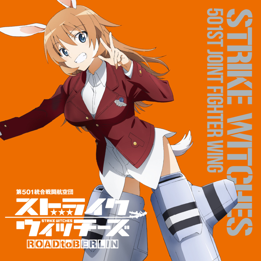 animal_ears charlotte_e_yeager disc_cover strike_witches tail uniform