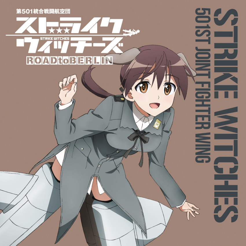 animal_ears disc_cover gertrud_barkhorn inumimi strike_witches uniform