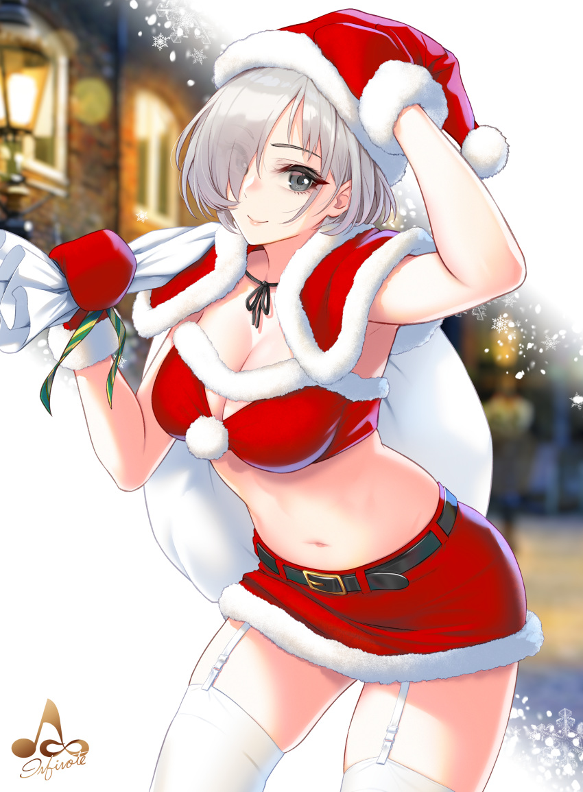 christmas cleavage infinote stockings thighhighs