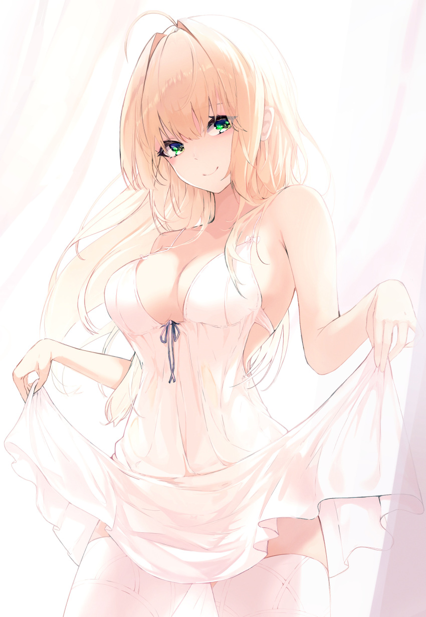 dress fate/grand_order jeanne_d'arc no_bra tagme thighhighs