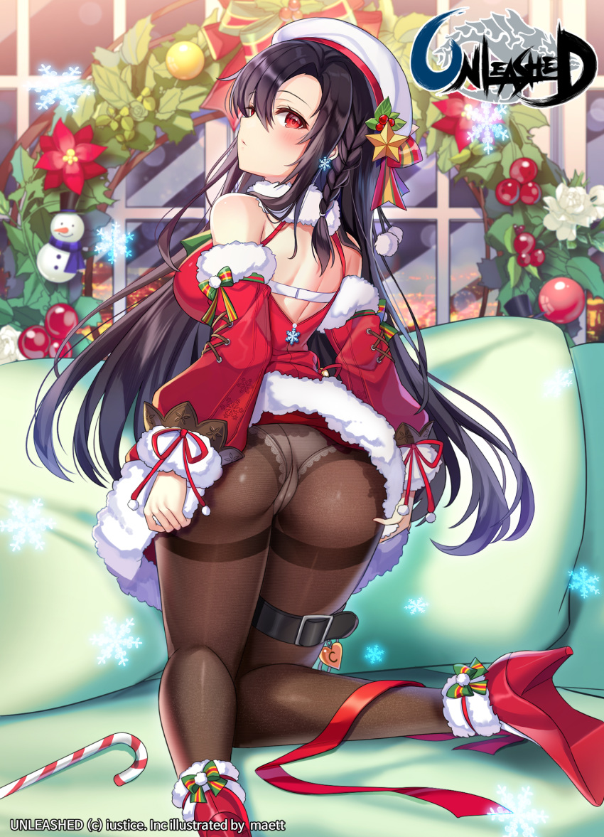 christmas heels maett pantsu pantyhose skirt_lift tagme unleashed