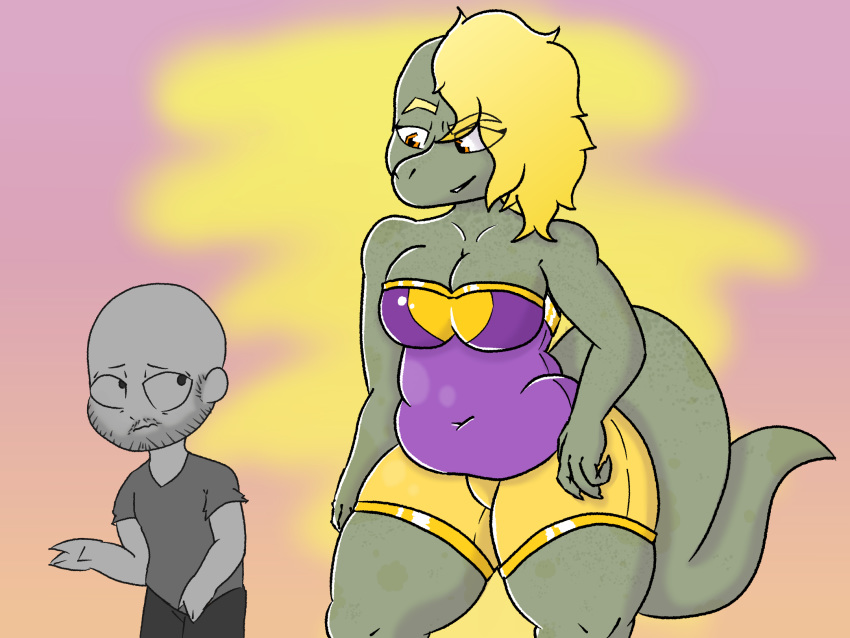 4:3 anon anthro duo female hi_res komodo_dragon komodo_dragon_gal lizard male male/female monitor_lizard reptile scalie shaded simple_background simple_shading size_difference slightly_chubby verygreeniguana