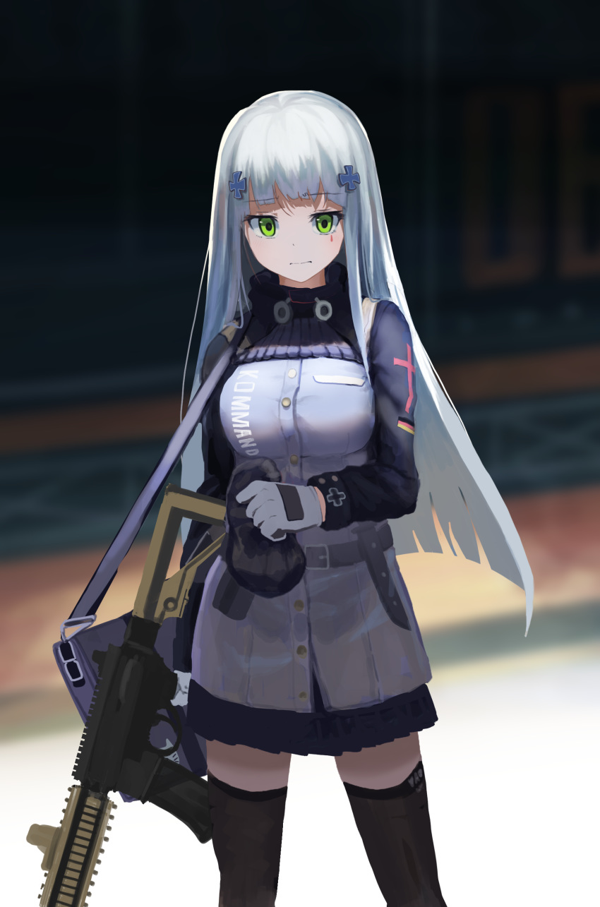 girls_frontline gun hin'yari_(kakukuru) hk416_(girls_frontline) tagme thighhighs