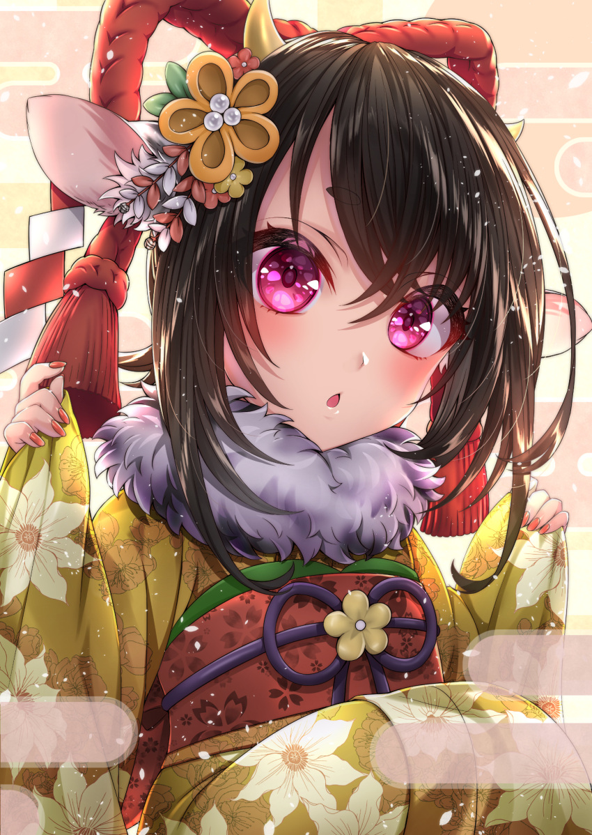 animal_ears horns kimono routo_(rot_0) tagme