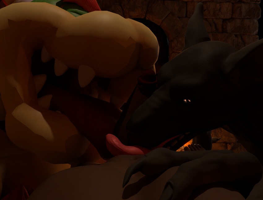 2021 3d_(artwork) anthro athletic big_penis black_body black_skin blender_(software) bowser canid canine claws cock_worship dark_body dark_skin digital_media_(artwork) dungeon dunkin_kk_(artist) fellatio feral first_person_view forced genitals group group_sex hi_res huge_penis human humanoid humanoid_genitalia humanoid_penis koopa licking long_penis long_tongue male male/male mammal mario_bros nintendo nude oral penile penis penis_lick pinned pov_blowjob reptile reverse_forced_oral scalie sex size_difference small_dom_big_sub thick_tongue tongue tongue_out tortoise turtle video_games were werecanid werecanine werewolf