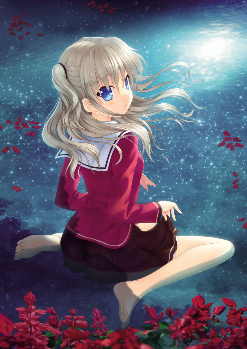 charlotte feet key na-ga seifuku skirt_lift tomori_nao wet