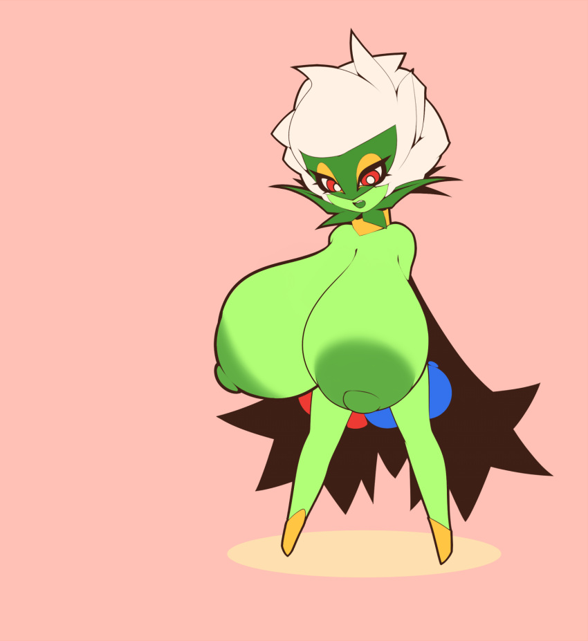 big_breasts breast_expansion breasts cape clothing elemental_creature elemental_humanoid expansion female flora_fauna hi_res huge_breasts humanoid nintendo not_furry open_mouth plant plant_humanoid plantpenetrator pok&eacute;mon pok&eacute;mon_(species) red_eyes roserade short_stack solo video_games