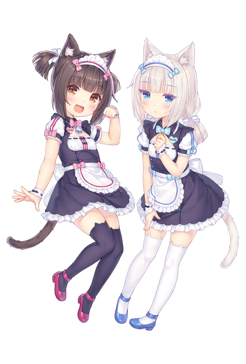 animal_ears chocola heels maid neko_works nekomimi nekopara sayori tail thighhighs transparent_png vanilla