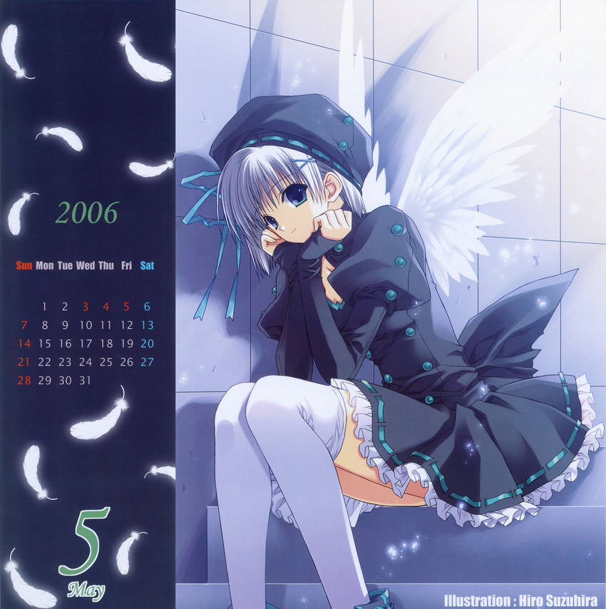 calendar heart-work screening suzuhira_hiro thigh-highs wings