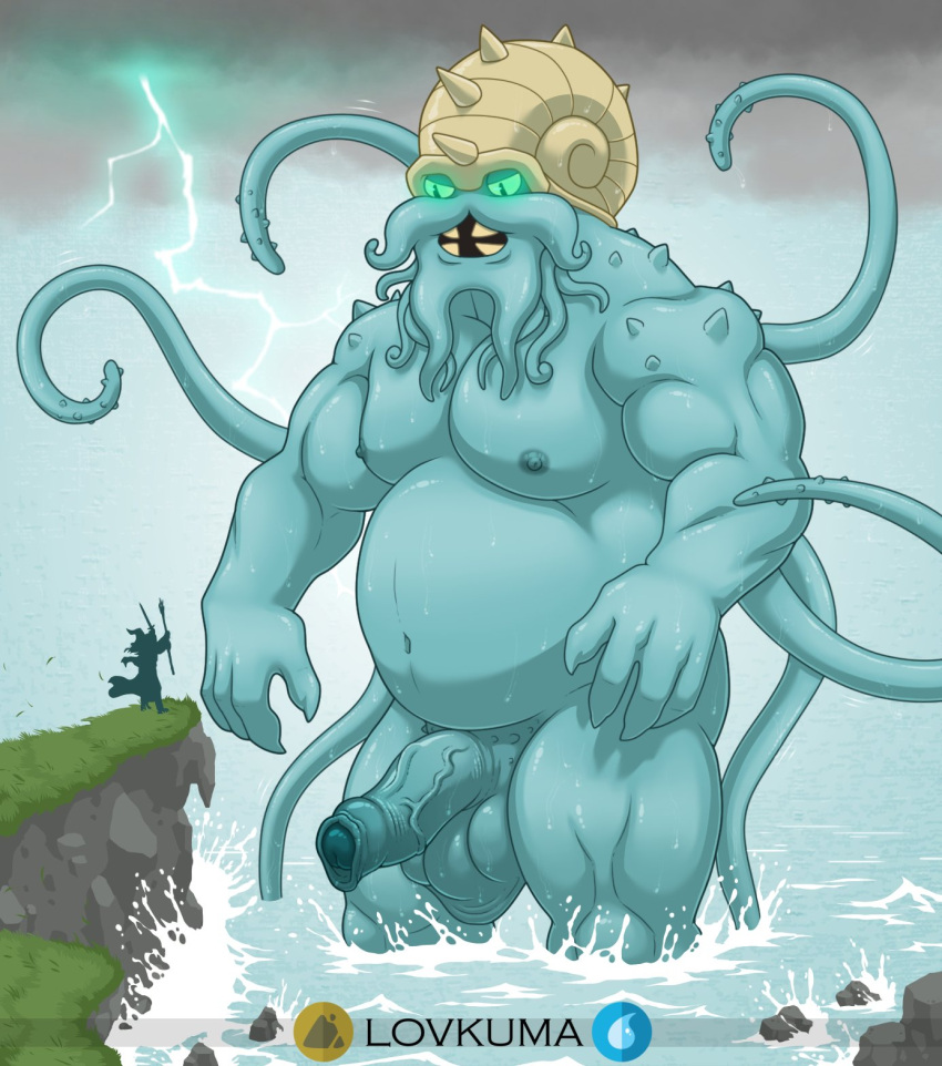 2021 3_balls ammonite anthro anthrofied balls biceps big_balls big_penis biped blue_body blue_skin boots cape cephalopod claws cliff clothing cthulhu cthulhu_mythos drop duo eldritch_abomination eldritch_horror facial_hair footwear foreskin fossil_pok&eacute;mon genitals glistening glistening_body glistening_skin glowing glowing_eyes grass great_old_one h.p._lovecraft hi_res huge_penis lightning long_foreskin looking_down lovkuma macro magic_staff magic_user male marine melee_weapon mollusk mountain multi_balls multi_genitalia musclegut muscular muscular_anthro muscular_male muscular_thighs mustache nintendo nubbed_tentacles omastar partially_submerged penis plant pok&eacute;mon pok&eacute;mon_(species) pseudo_hair pupils sea shell signature size_difference slightly_chubby slit_pupils solo solo_focus spikes spikes_(anatomy) staff storm_clouds supernatural sword teal_skin tentacle_beard tentacle_hair tentacles text unusual_genitalia unusual_penis vein veiny_penis video_games water water_drop weapon wet wet_body wet_skin