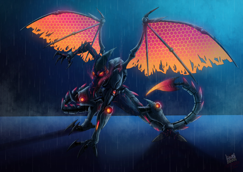 absurdres eldevoradordeflanes highres mario_(series) md5_mismatch metroid ridley self_upload super_mario_world