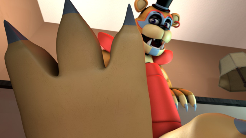 16:9 2020 3_toes ackackacka animatronic anthro barefoot bedroom big_feet black_nose blue_eyes bodypaint claws clothing ear_piercing ear_ring face_paint fangs feet fingers five_nights_at_freddy's five_nights_at_freddy's:_security_breach foot_fetish foot_focus glamrock_freddy_(fnaf) half-closed_eyes hat headgear headwear inside lamp looking_at_viewer looking_down machine male mammal multicolored_body multicolored_ears narrowed_eyes nude open_mouth orange_body orange_ears piercing robot rockstar sharp_claws sharp_teeth shoulder_guards sitting smile solo tan_body tan_ears teeth toe_claws toes top_hat ursid video_games widescreen