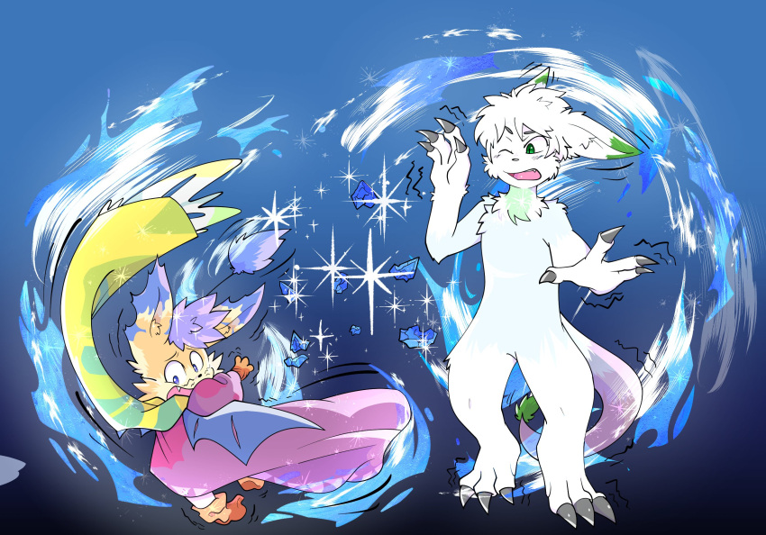 anthro bori_(neopets) carrudra clothing_transformation crystal duo erakir final_fantasy hi_res jumpstart_games magic male mammal moogle neopet_(species) neopets sequence simple_background square_enix transformation tuli_(metrohunter) video_games