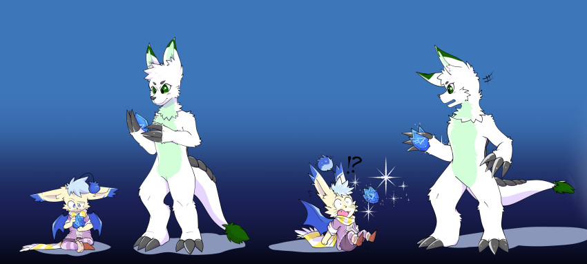 absurd_res anthro bori_(neopets) carrudra crystal duo erakir final_fantasy hi_res jumpstart_games magic male mammal moogle neopet_(species) neopets sequence simple_background square_enix tuli_(metrohunter) video_games