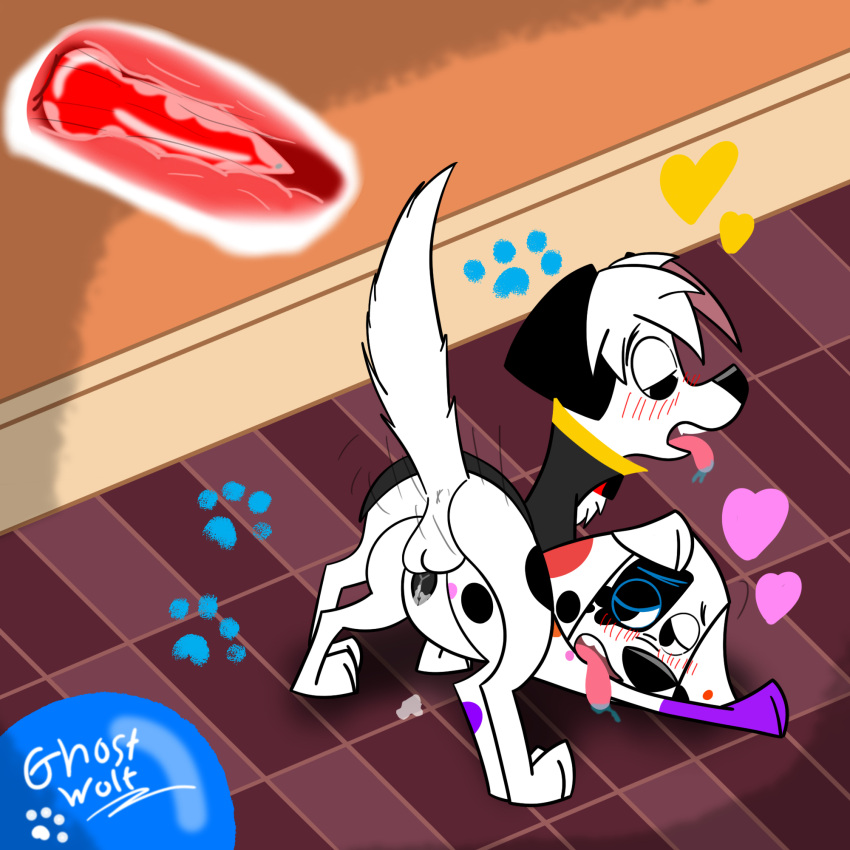 101_dalmatian_street 101_dalmatians 1:1 akira_tasuki_(xxghostwolf1988xx) anal anal_penetration bodily_fluids bodypaint canid canine canis clothed clothing cum da_vinci_(101_dalmatians) dalmatian disney domestic_dog duo female female_penetrated feral feral_on_feral feral_penetrated feral_penetrating feral_penetrating_feral genital_fluids ghostwolf hi_res male male/female male_penetrating male_penetrating_female mammal paint penetration xxghostwolf1988xx