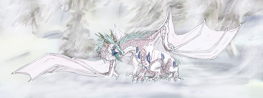 absurd_res dbd diamondbackdrake dragon female feral hi_res horn icewing icewing_(wof) jewelry looking_at_viewer simple_background solo wings wings_of_fire wof
