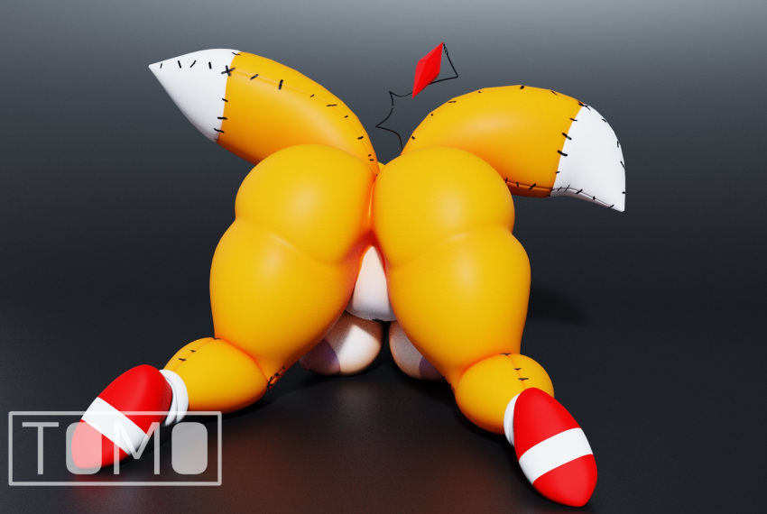 animate_inanimate anthro ass_up big_breasts big_butt breasts butt canid canine crossgender doll female fox fur hi_res huge_butt humanoid living_doll mammal nude plushie presenting presenting_hindquarters sega simple_background smallnmespider solo sonic_the_hedgehog_(series) tail tails_doll thick_thighs watermark wide_hips