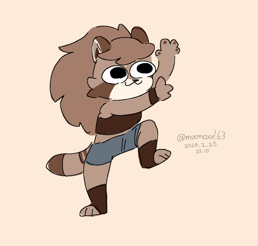 animated anthro bottomwear bra clothing crop_top dancing distraction_dance female hi_res loop mammal melting_(character) midriff mooncarl procyonid raccoon seamless_loop shirt shorts simple_background solo tail topwear underwear