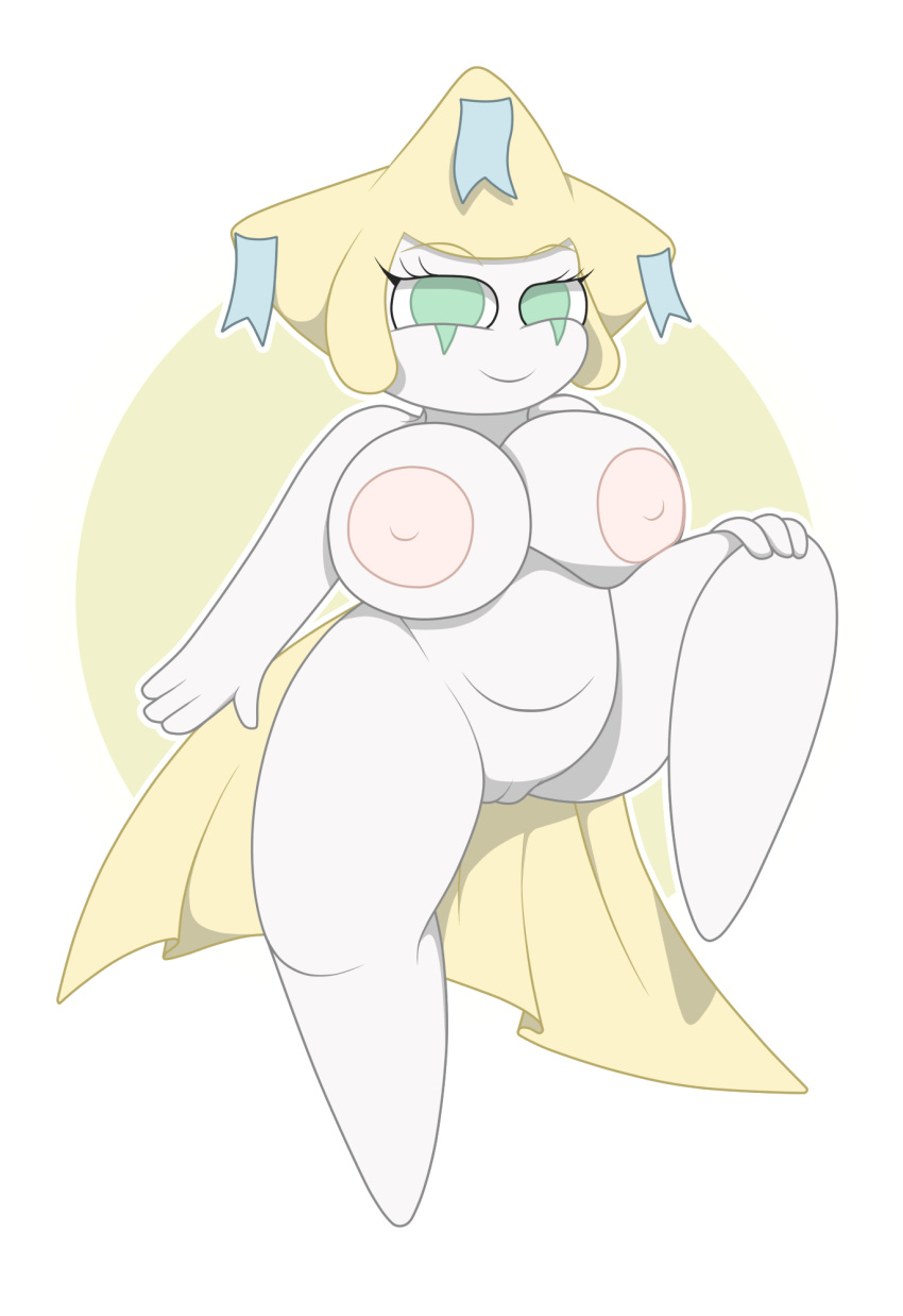 alpha_channel anthro big_breasts breasts female hi_res huge_breasts jirachi legendary_pok&eacute;mon makydeli_(artist) nintendo pok&eacute;mon pok&eacute;mon_(species) solo video_games