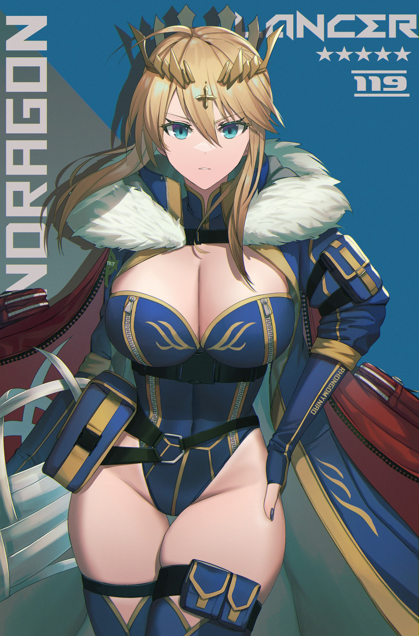 artoria_pendragon_(lancer) cleavage dolce_(dolsuke) fate/grand_order tagme