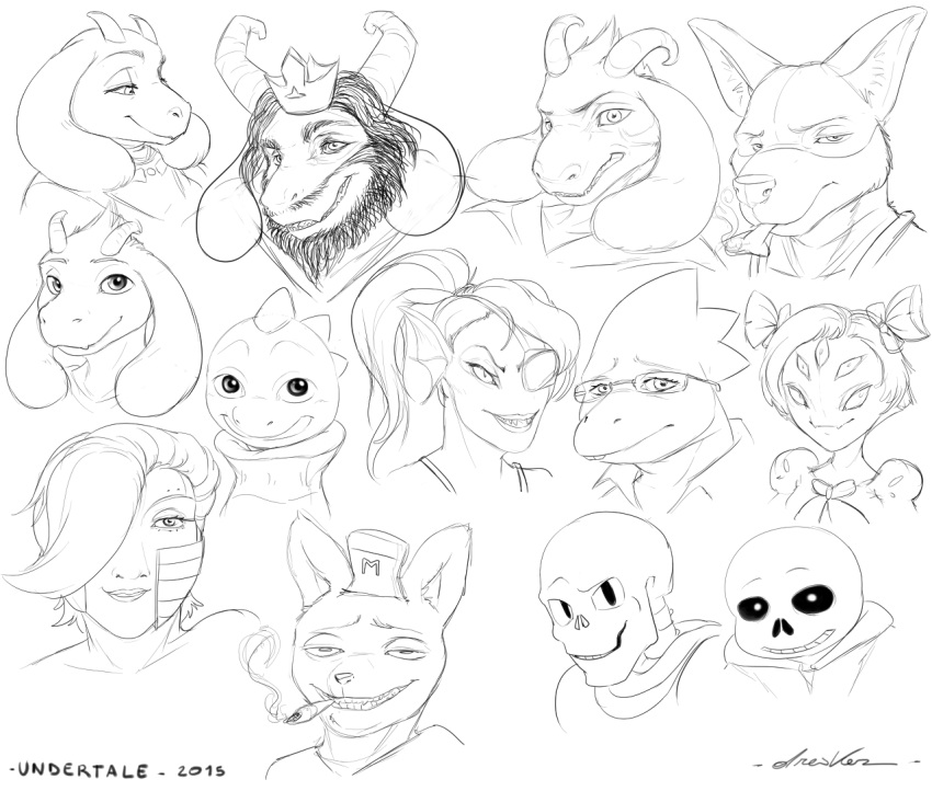 2015 alphys animated_skeleton anthro arachnid arthropod asgore_dreemurr asriel_dreemurr asriel_dreemurr_(god_form) beard black_and_white bone bovid bow_tie brother brothers burgerpants canid canine canis caprine clothed clothing crown delta_rune_(emblem) doggo domestic_cat domestic_dog dreiker drugs eye_patch eyebrows eyelashes eyewear facial_hair facial_markings fangs father father_and_child father_and_son felid feline felis female fin fish floppy_ears glasses goat group hair hat head_fin head_markings headgear headshot_portrait headwear hoodie horn lizard long_hair looking_at_viewer machine male mammal marijuana marine markings mask_(marking) mature_female mature_male mettaton mettaton_ex monochrome monster monster_kid mother mother_and_child mother_and_son muffet multieye mustache papyrus_(undertale) parent parent_and_child portrait raised_eyebrow reptile robot sans_(undertale) scalie scarf sibling signature skeleton sketch smile smoke smoking son spider spokes sweater symbol teeth tied_hair topwear toriel undead undertale undyne video_games