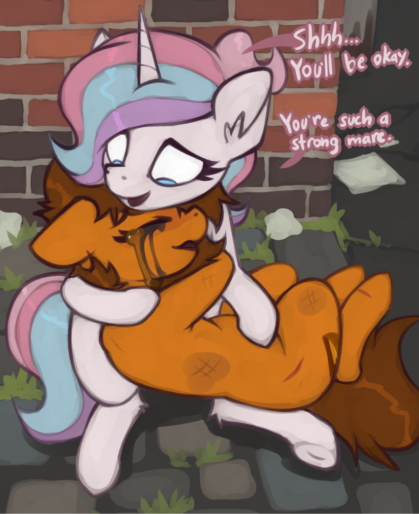 bodily_fluids comforting crying duo equid equine female female/female feral hasbro hi_res horse mammal marsminer my_little_pony pony tears venus_spring