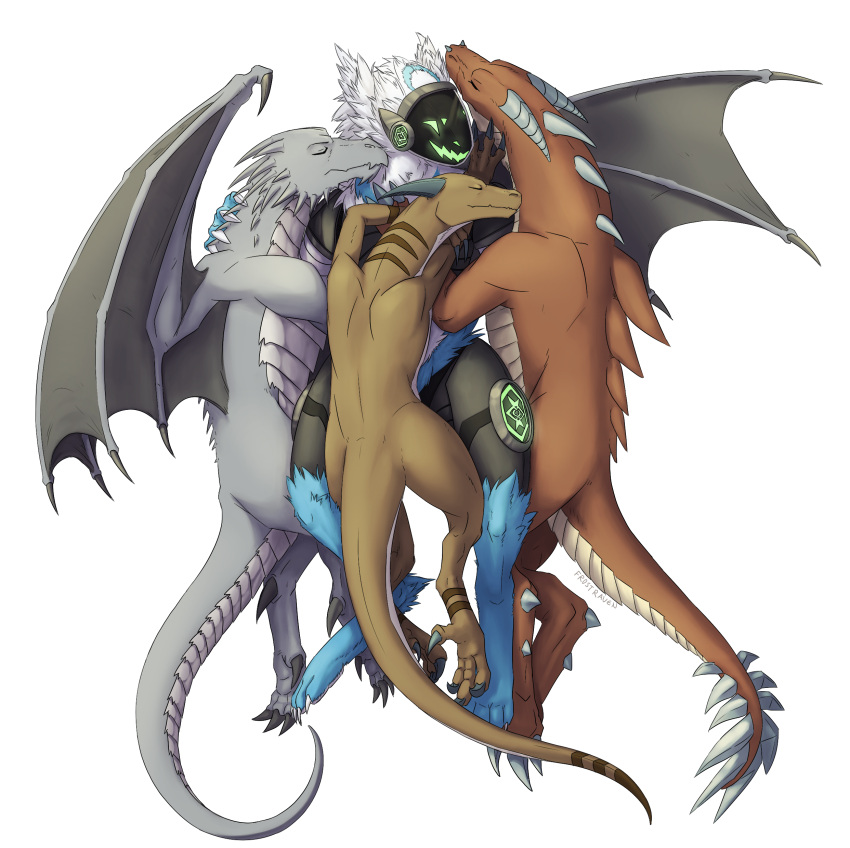 absurd_res alpha_channel ambiguous_gender angels_with_scaly_wings anthro blue_body blue_fur blue_markings brown_body brown_scales bryce_(angels_with_scaly_wings) claws countershade_scales countershade_torso countershading cuddle_pile cuddling dragon eyes_closed feathered_wings feathers feral frostraven fur grey_body grey_feathers grey_scales grey_wings group hi_res horn latios_a.c.i.d laying_on_wing lying machine markings markings_(fur) maverick_(angels_with_scaly_wings) multicolored_body multicolored_scales on_back on_front on_side protogen red_body red_scales scales sebastian_(angels_with_scaly_wings) signature simple_background sleeping spiked_tail spikes spikes_(anatomy) spines tan_body tan_scales transparent_background video_games visual_novel watermark white_body white_fur white_scales wings