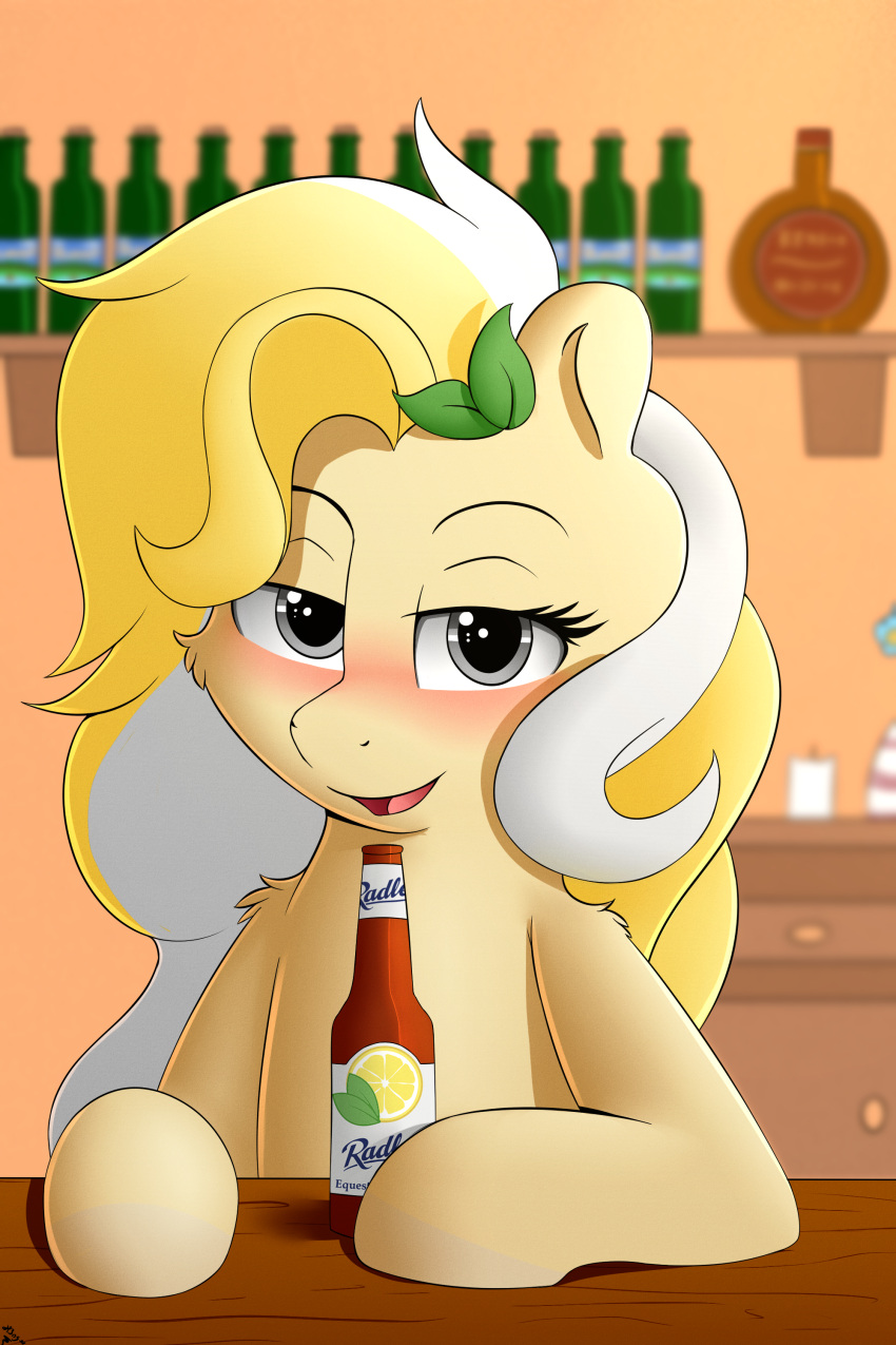 2:3 absurd_res alcohol bar beer beverage bottle earth_pony equid equine female feral fur h3nger hair hasbro hi_res horse mammal my_little_pony open_mouth pony solo