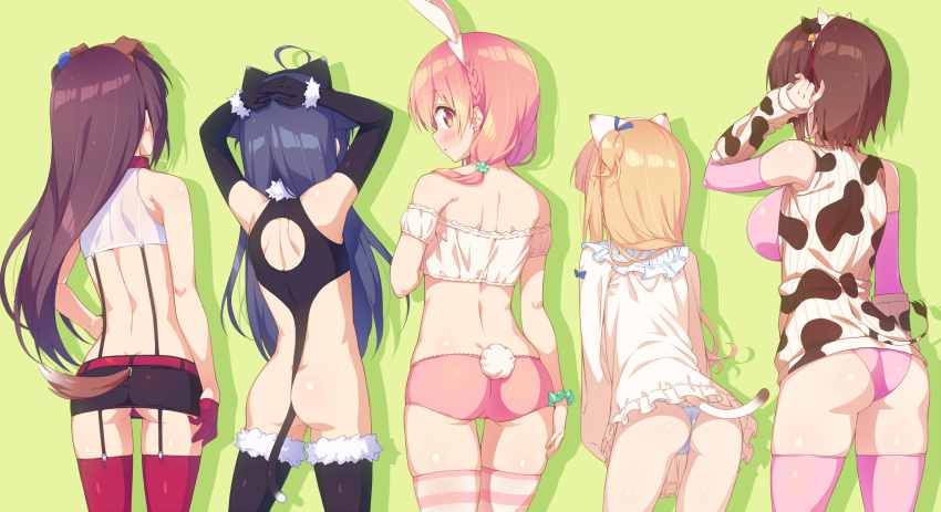 animal_ears ass black_hair blonde_hair blue_hair braids brown_hair bunny_ears bunnygirl catgirl collar cowgirl doggirl dress elbow_gloves garter_belt gloves green group hagino_chiaki headband hiiragi_mayuki hinako_note horns ichi_makoto leotard long_hair nakajima_yua natsukawa_kuina panties pink_hair red_eyes sakuragi_hinako skintight skirt stockings tail thighhighs twintails underwear wristwear zettai_ryouiki