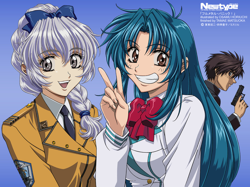 chidori_kaname full_metal_panic horiuchi_osamu sagara_sousuke seifuku teletha_testarossa