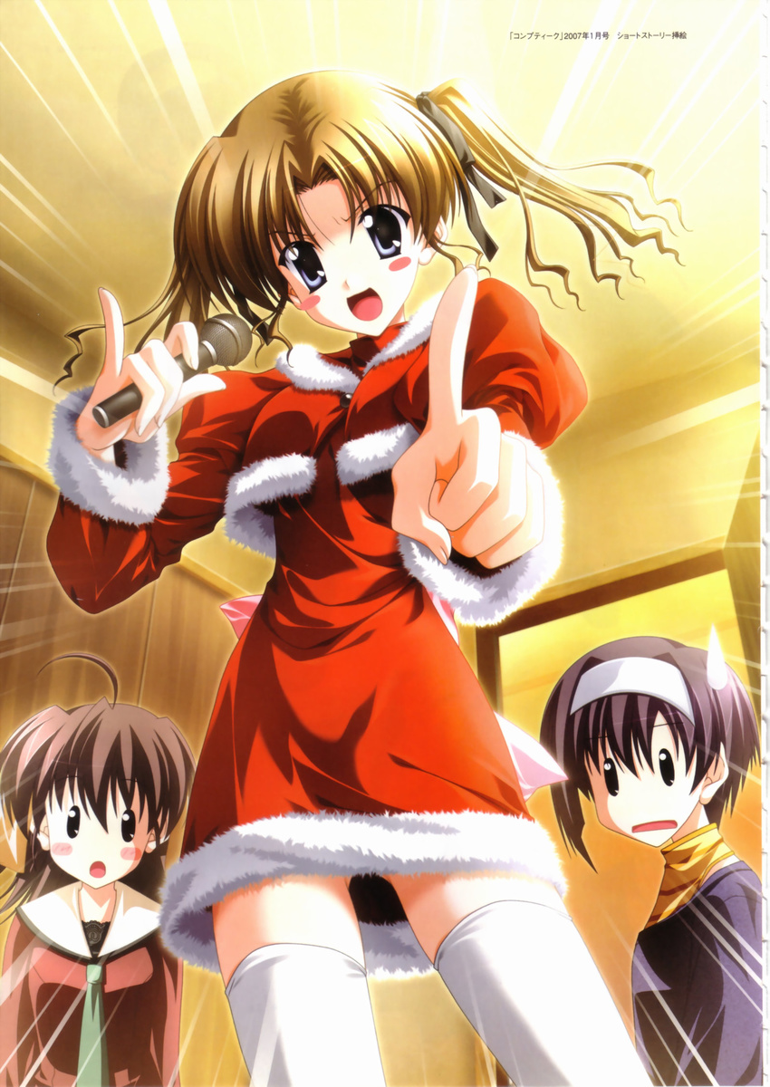 christmas ef_~a_fairytale_of_the_two~ hayama_mizuki miyamura_miyako shindou_kei thigh-highs