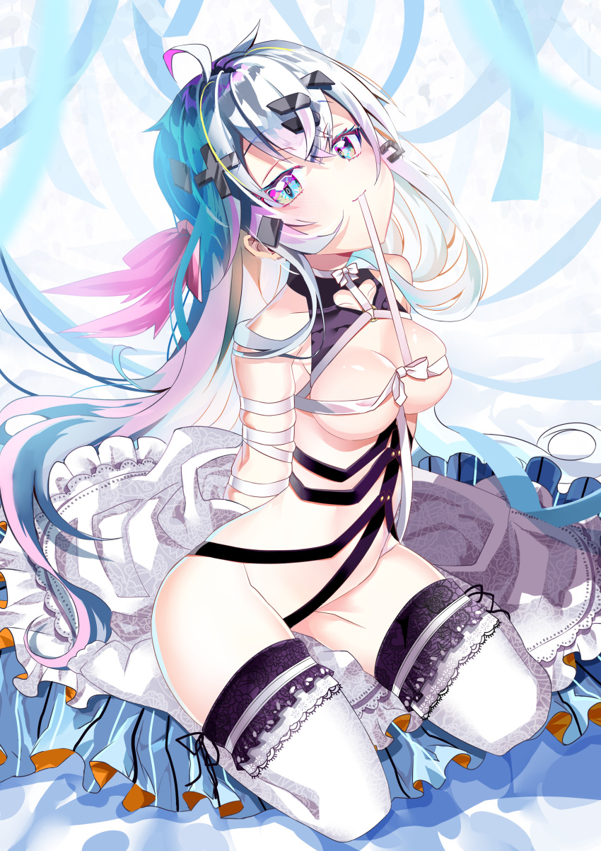 cleavage sho_(runatic_moon) tagme thighhighs